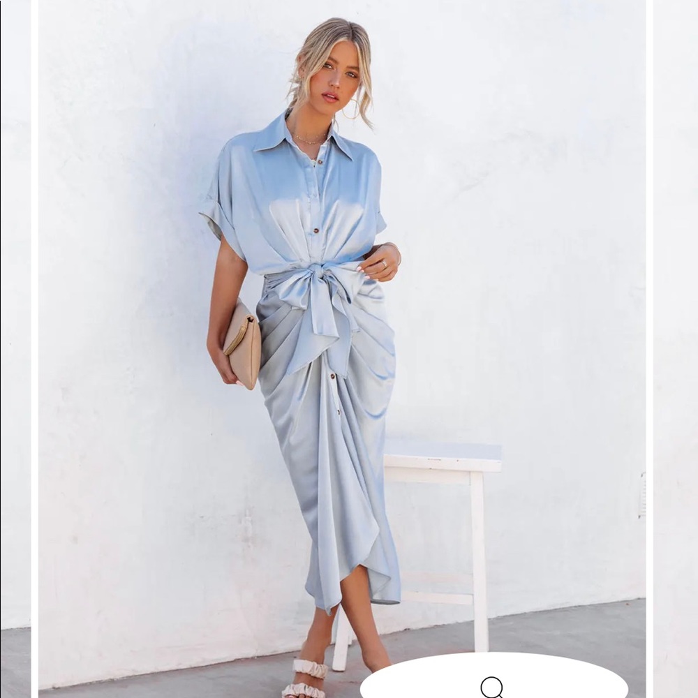 satin midi dress
